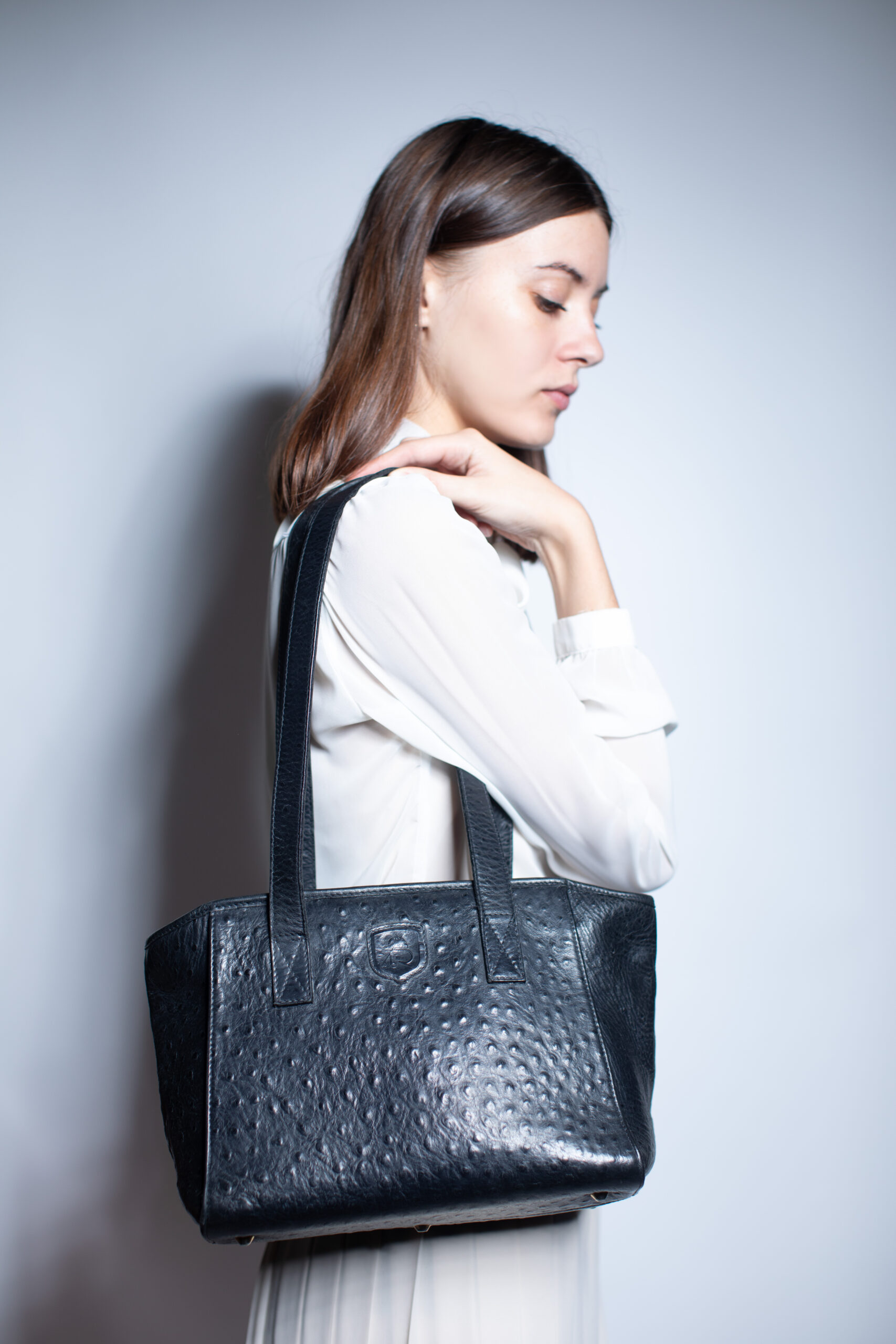 Genuine Ostrich Leather Small Bag