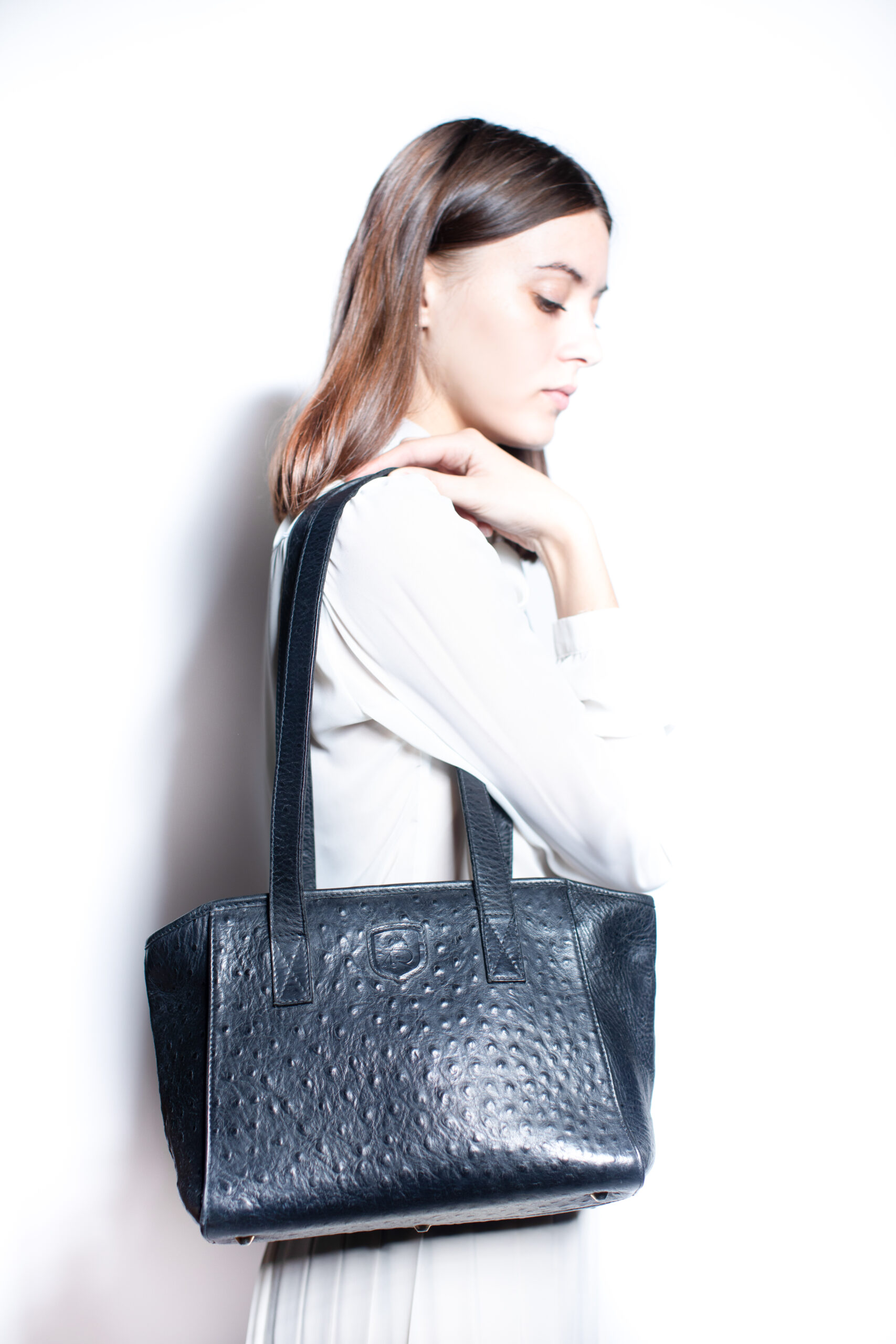 Genuine Ostrich Leather Small Bag